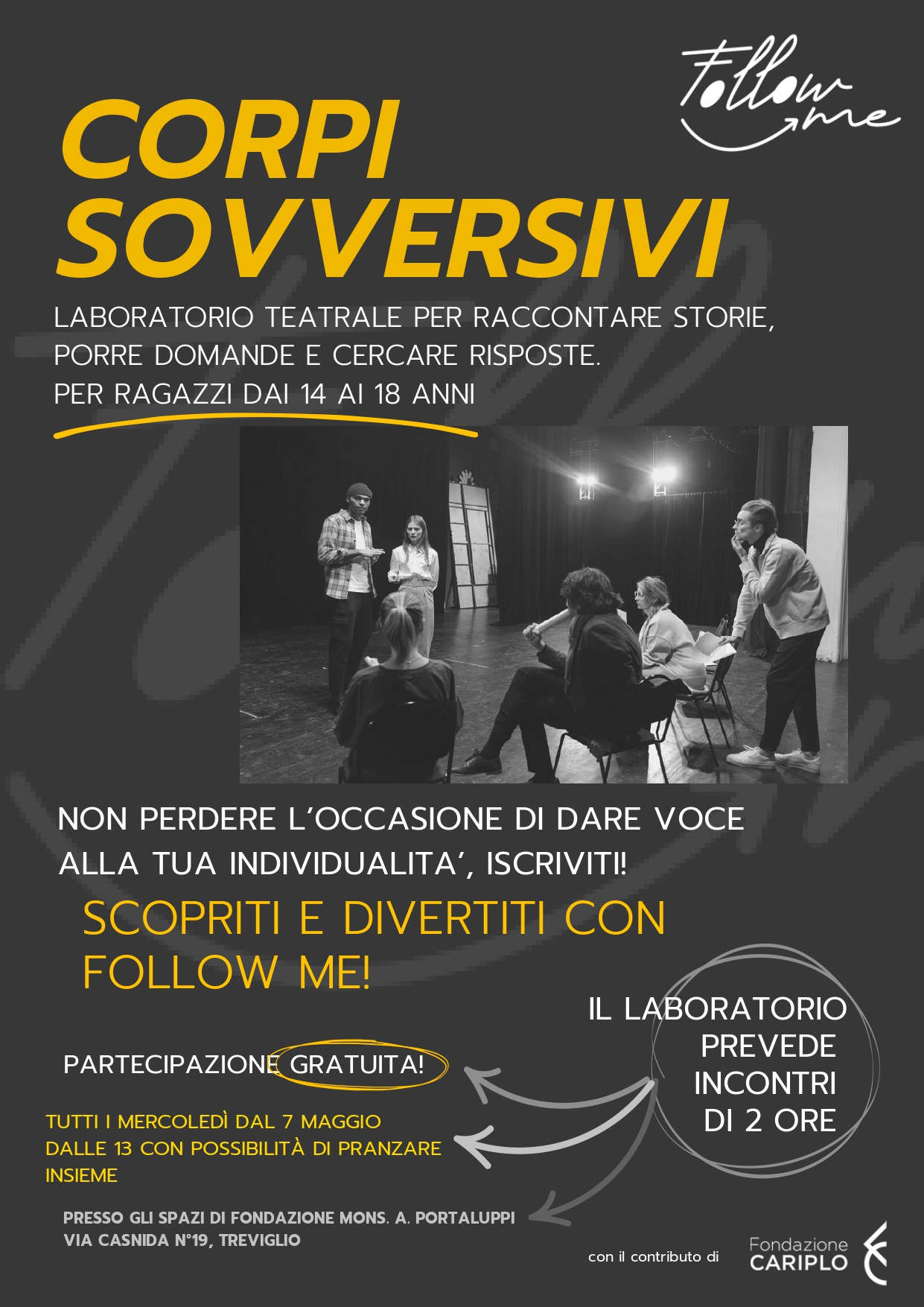 “CORPI SOVVERSIVI”: LABORATORIO TEATRALE PER RACCONTARE STORIE, PORRE DOMANDE E CERCARE RISPOSTE